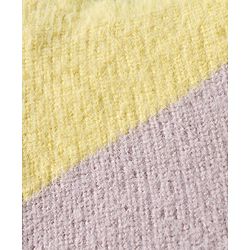 Babyhug Knit Full Sleeves Extra Soft Hairy Yarn Drop Shoulder Silhouette Pullover Sweater with Color Block Design - Lilac
