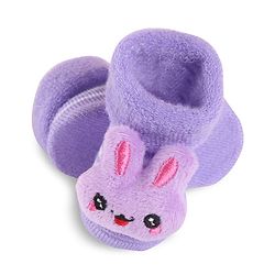 Cute Walk by Babyhug Slip On Sock Shoes with Bunny Applique - Purple