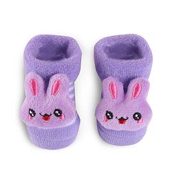 Cute Walk by Babyhug Slip On Sock Shoes with Bunny Applique - Purple