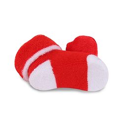 Cute Walk by Babyhug Slip On Socks Shoes with Applique - Red