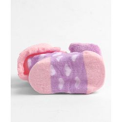 Cute Walk by Babyhug Socks With Heart Design & Cat Face Applique - Purple