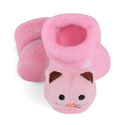 Cute Walk by Babyhug Socks With Kitty Applique - Pink