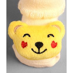 Cute Walk by Babyhug Socks with Dog Applique - Yellow