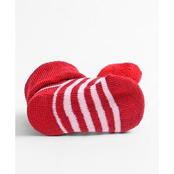 Cute Walk by Babyhug Socks  with Vehicle Applique - Red