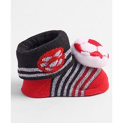 Cute Walk by Babyhug Socks with Football Applique - Navy Blue