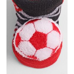 Cute Walk by Babyhug Socks with Football Applique - Navy Blue