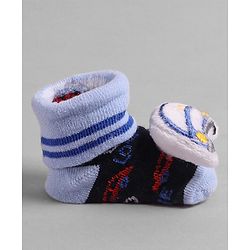 Cute Walk by Babyhug Socks  with Vehicle Applique - Navy Blue