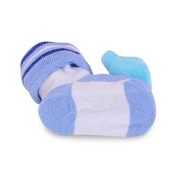 Cute Walk by Babyhug Fabric Slip On Socks Shoes with Stripes & Bear Applique - Lavender