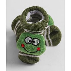 Cute Walk by Babyhug Socks with Applique - Green