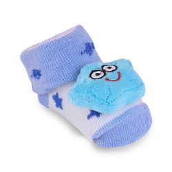 Cute Walk by Babyhug Fabric Slip On Socks Shoes with Star Applique - Lavender