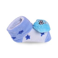 Cute Walk by Babyhug Fabric Slip On Socks Shoes with Star Applique - Lavender