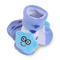 Cute Walk by Babyhug Fabric Slip On Socks Shoes with Star Applique - Lavender