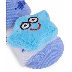 Cute Walk by Babyhug Fabric Slip On Socks Shoes with Star Applique - Lavender