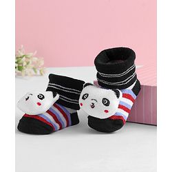 Cute Walk by Babyhug Socks with Applique - Black