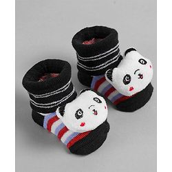 Cute Walk by Babyhug Socks with Applique - Black