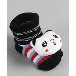 Cute Walk by Babyhug Socks with Applique - Black