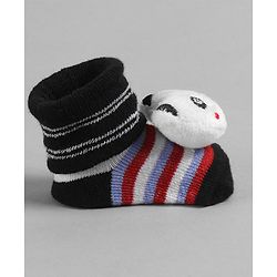 Cute Walk by Babyhug Socks with Applique - Black