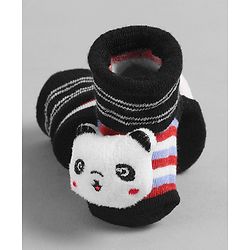 Cute Walk by Babyhug Socks with Applique - Black