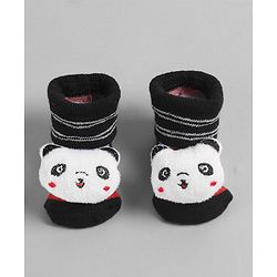 Cute Walk by Babyhug Socks with Applique - Black