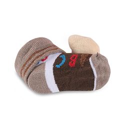Cute Walk by Babyhug Slip On Sock Shoes with Bear Applique - Brown