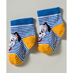 Cute Walk by Babyhug Disney Knited Ankle Length Anti Bacterial Socks With Disney Character Design Pack Of 5 - Multicolour