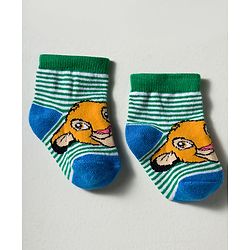 Cute Walk by Babyhug Disney Knited Ankle Length Anti Bacterial Socks With Disney Character Design Pack Of 5 - Multicolour