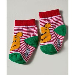 Cute Walk by Babyhug Disney Knited Ankle Length Anti Bacterial Socks With Disney Character Design Pack Of 5 - Multicolour