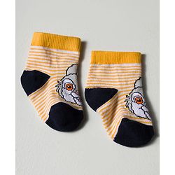 Cute Walk by Babyhug Disney Knited Ankle Length Anti Bacterial Socks With Disney Character Design Pack Of 5 - Multicolour