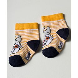 Cute Walk by Babyhug Disney Knited Ankle Length Anti Bacterial Socks With Disney Character Design Pack Of 5 - Multicolour