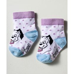 Cute Walk by Babyhug Disney Knitted Ankle Length Anti Bacterial Socks With Disney Character Design Pack Of 5 - Multicolour