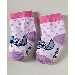 Cute Walk by Babyhug Disney Knitted Ankle Length Anti Bacterial Socks With Disney Character Design Pack Of 5 - Multicolour