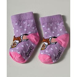 Cute Walk by Babyhug Disney Knitted Ankle Length Anti Bacterial Socks With Disney Character Design Pack Of 5 - Multicolour
