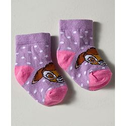 Cute Walk by Babyhug Disney Knitted Ankle Length Anti Bacterial Socks With Disney Character Design Pack Of 5 - Multicolour