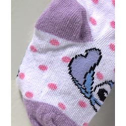 Cute Walk by Babyhug Disney Knitted Ankle Length Anti Bacterial Socks With Disney Character Design Pack Of 5 - Multicolour