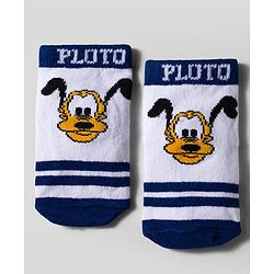 Cute Walk by Babyhug Disney  Knitted Ankle Length Anti Bacterial Socks With Mickey Mouse and Friends Graphic Pack of 3 - Red & Blue
