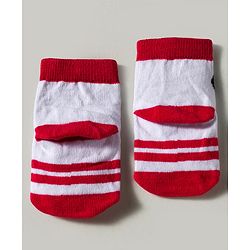 Cute Walk by Babyhug Disney  Knitted Ankle Length Anti Bacterial Socks With Mickey Mouse and Friends Graphic Pack of 3 - Red & Blue
