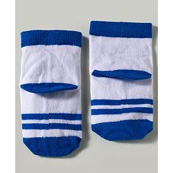 Cute Walk by Babyhug Disney  Knitted Ankle Length Anti Bacterial Socks With Mickey Mouse and Friends Graphic Pack of 3 - Red & Blue