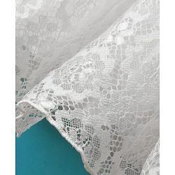 Babyhug Woven Sleeveless Lace Baptism Party Dress with Headband Booties & Pearl Detailing - White