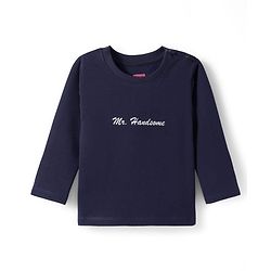 Babyhug Cotton Woven Full Sleeves T-Shirt with Yarn Dyed Checks Waistcoat & Trouser - Blue