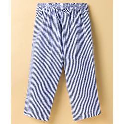 Babyhug Cotton Woven Full Sleeves Dog Printed Party T-Shirt & Trouser Set With Waistcoat - Blue