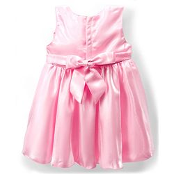 Babyhug Woven Sleeveless Party Dress with Bow Applique - Light Pink