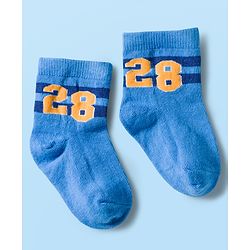 Cute Walk by Babyhug Disney Knit Ankle Length Antibacterial Socks with Mickey Mouse and Friends Graphic Pack of 5 - Navy Blue Red & White