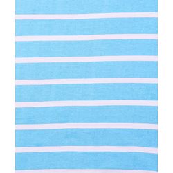 Babyhug Cotton Terry Knit Hooded Towel with Crane Patch Detailing & Stripes L 74 x B 74 cm - Light Blue