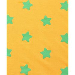 Babyhug Cotton Terry Knit Hooded Towel with Star Print & Dino Embroidery L 73 x B 71 cm - Yellow