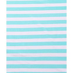 Babyhug Cotton Terry Knit Hooded Towel with Ear Applique Stripes & Embroidery L 75 x B 71 cm - Light Blue