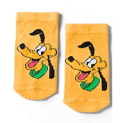 Cute Walk by Babyhug Disney Knit Ankle Length Antibacterial Socks With Mickey Mouse and Friends Graphic Pack of 3 - Yellow & Black