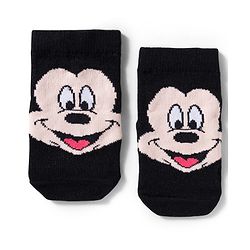 Cute Walk by Babyhug Disney Knit Ankle Length Antibacterial Socks With Mickey Mouse and Friends Graphic Pack of 3 - Yellow & Black