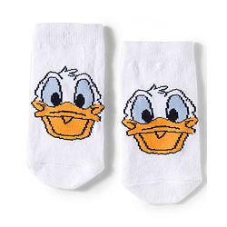 Cute Walk by Babyhug Disney Knit Ankle Length Antibacterial Socks With Mickey Mouse and Friends Graphic Pack of 3 - Yellow & Black