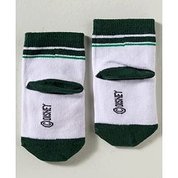 Cute Walk by Babyhug Disney Knit Ankle Length Antibacterial Socks with Mickey Mouse Graphic Pack of 3 - Blue Yellow & White