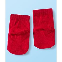 Cute Walk by Babyhug Disney Knit Ankle Length Antibacterial Socks with Minnie Mouse Graphic Pack of 5 - Red White & Navy Blue